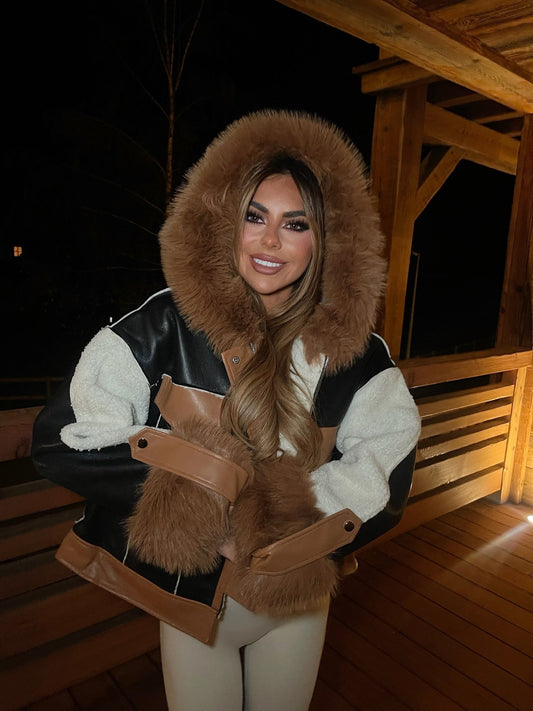 Aspen Fur Coat - Black - samana vibes