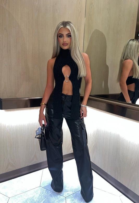 Lydia Ring Top - Black (SALE) - samana vibes