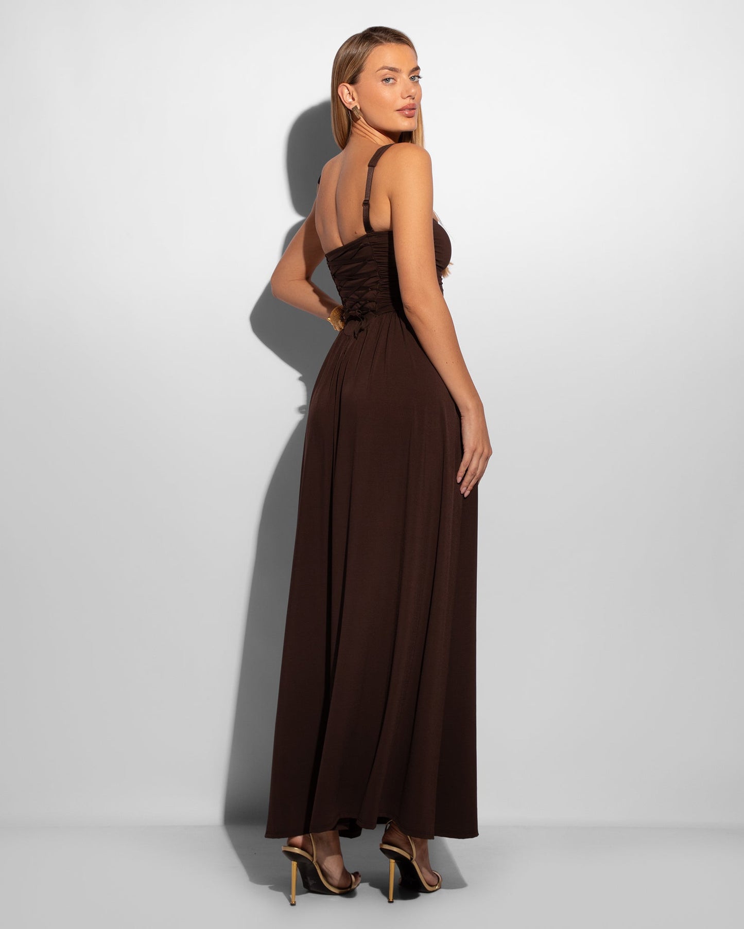 Goddessy Maxi Dress - Espresso - samana vibes