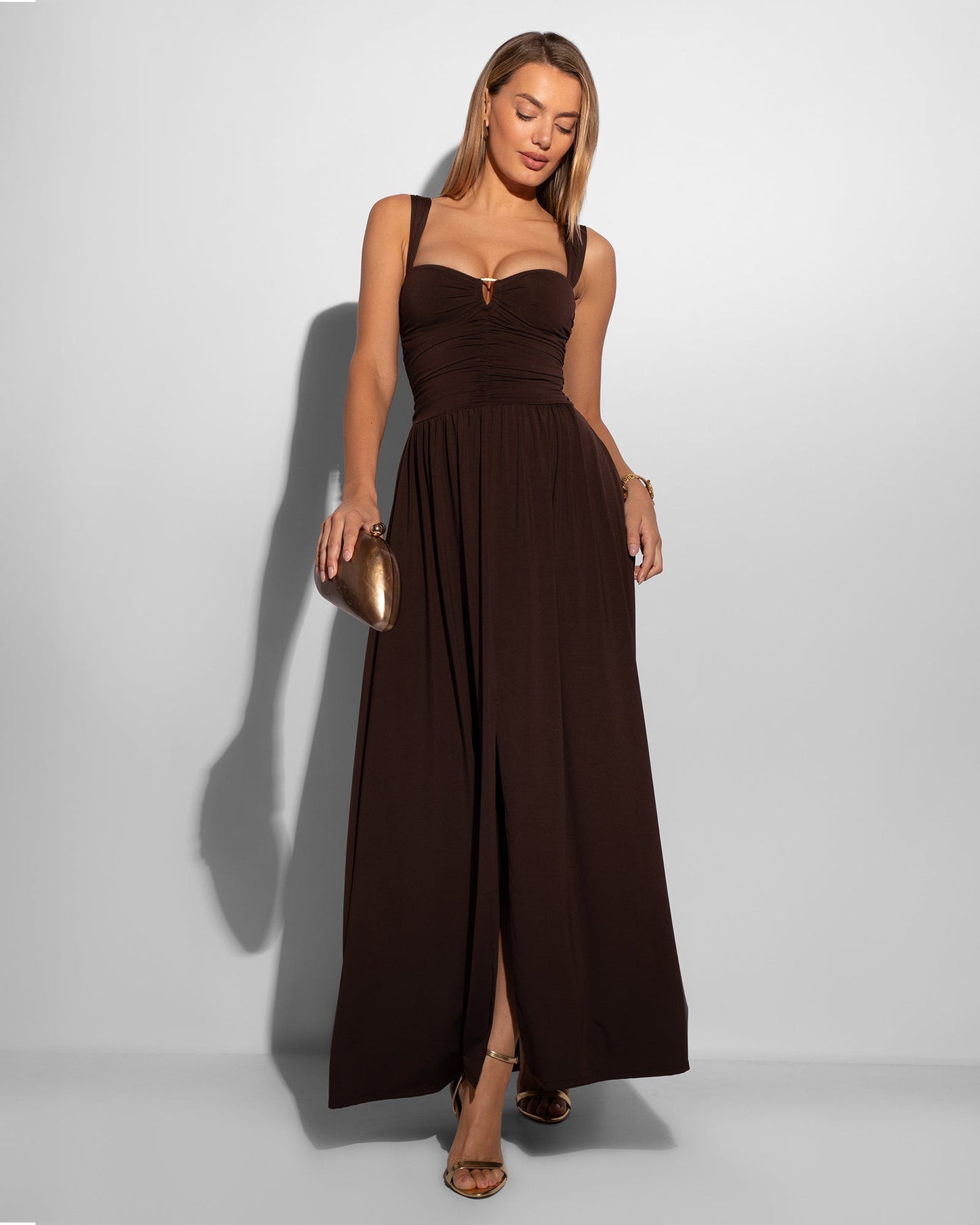 Goddessy Maxi Dress - Espresso - samana vibes