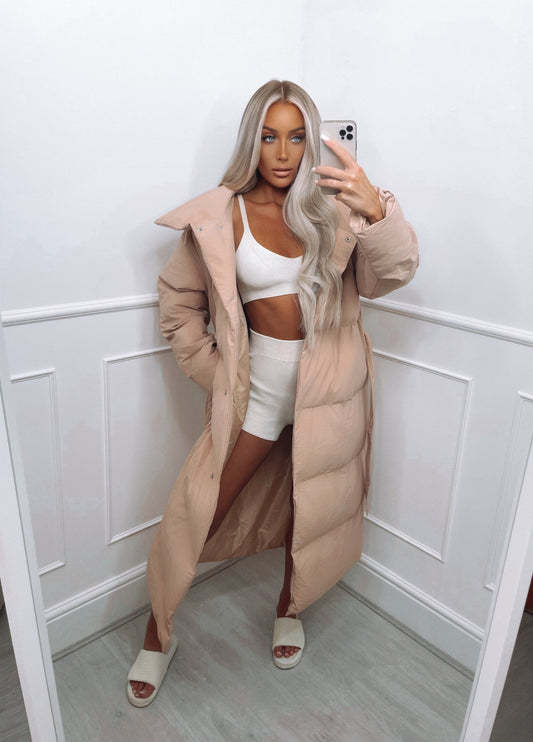 Padded Duvet Coat - Nude - samana vibes