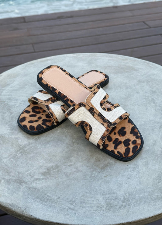 Carys Sandals - Leopard (SALE) - samana vibes