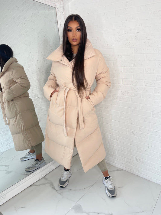 Padded Duvet Coat - Cream - samana vibes