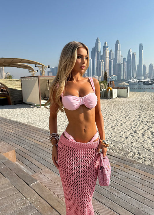 Nina Crochet Skirt - Rose - samana vibes