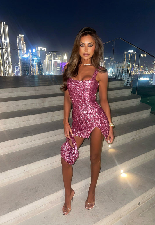 Jayce Dress & Bag - Blush - samana vibes