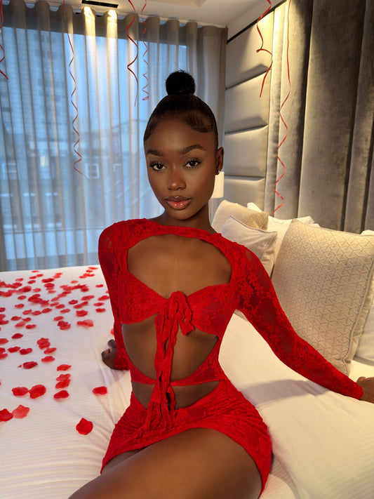 Aaliyah Dress - Red (SALE) - samana vibes